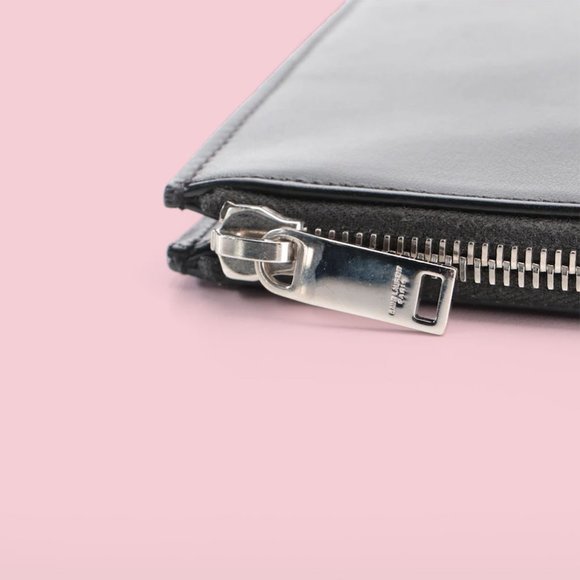 Saint Laurent Leather Medium Zip Pouch - Picture 7 of 11